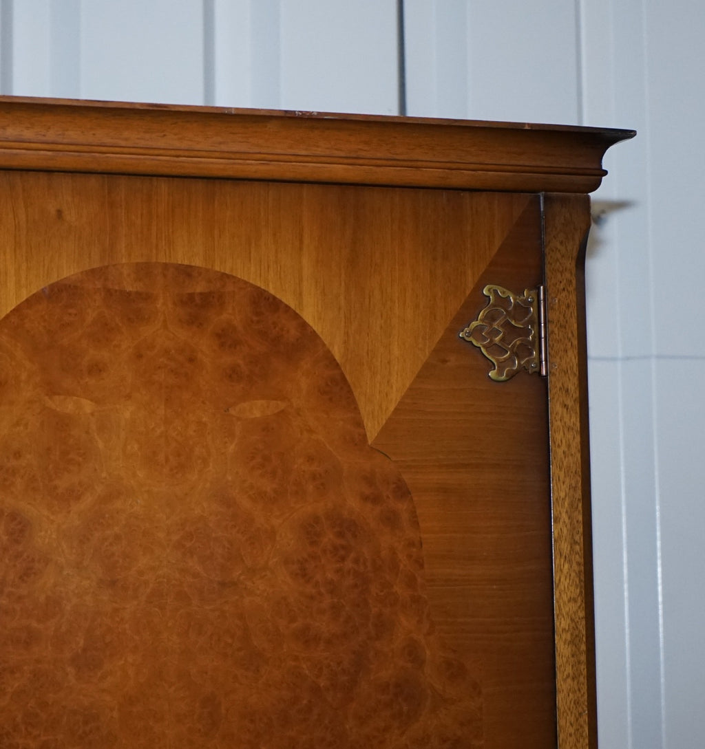 ART DECO STYLE ENGLISH WALNUT DOUBLE DOOR WARDROBE MADE BY DILLON, ENGLAND