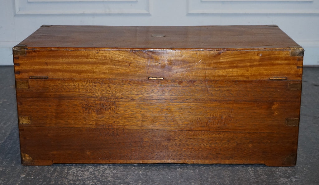 19TH CENTURY ENGLISH ANTIQUE FULLY RESTORED CAMPHOR WOOD CHEST STORAGE TRUNK