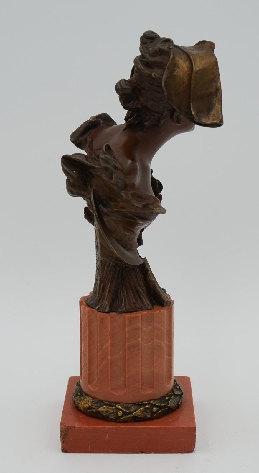 ANTIQUE 1885-1930 GEORGE VAN DER STRAETEN BRONZE BUST OF DUTCH LADY