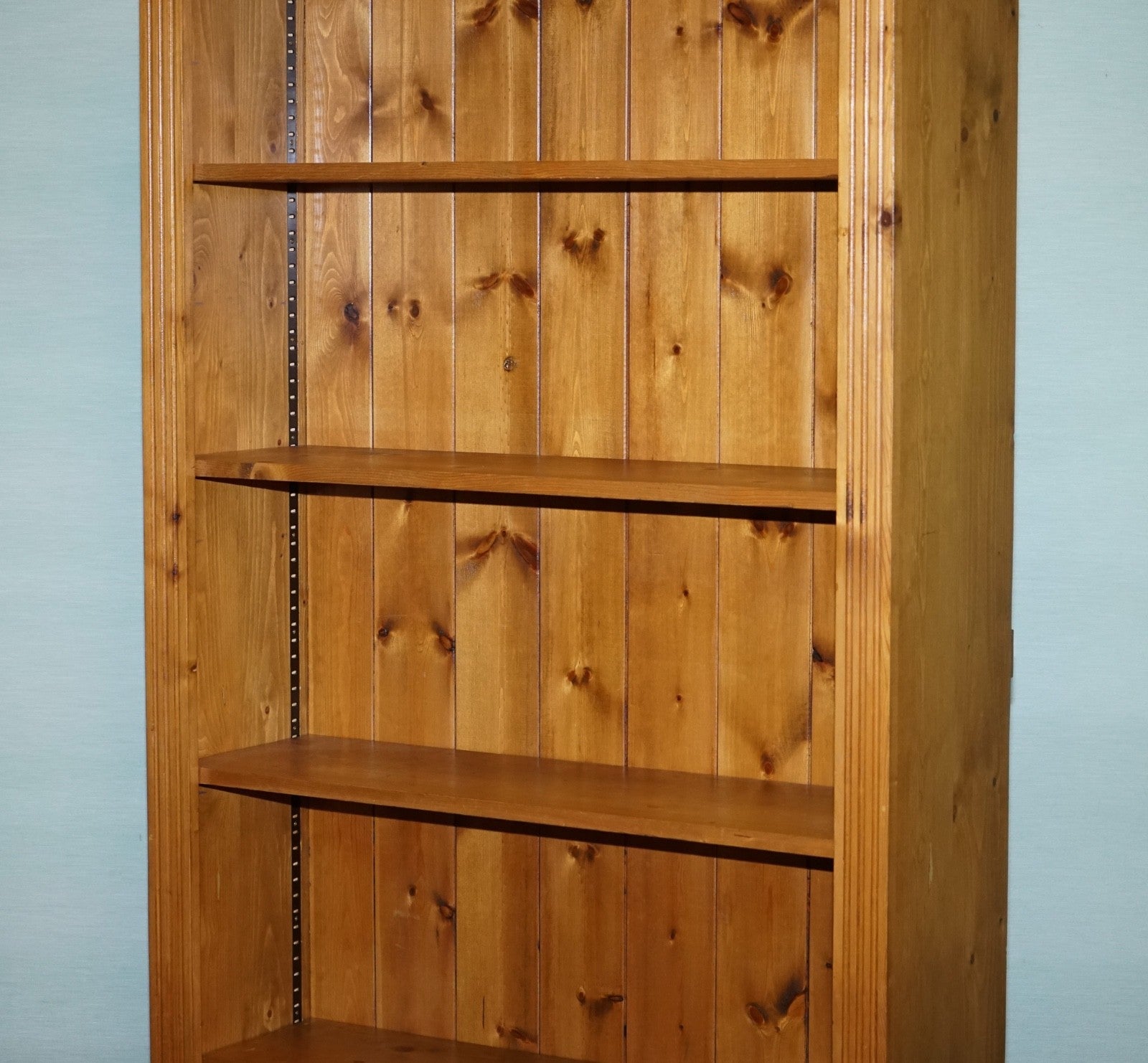 VINTAGE PINE OPEN BOOKCASE DISPLAY CABINET WiTH 5 SHELVES