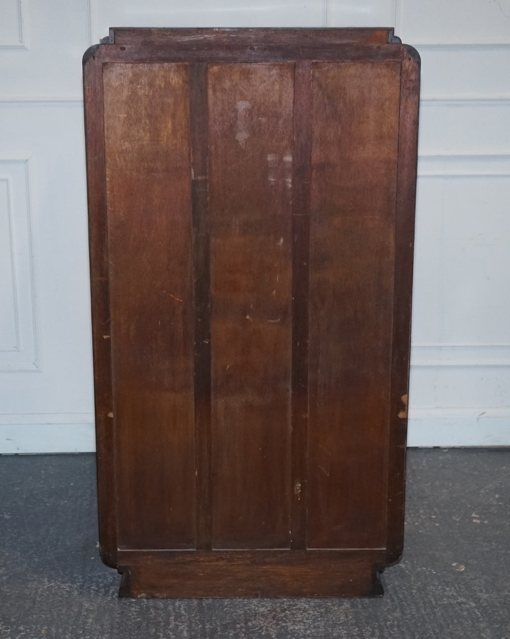 STUNNING ART DECO 1920'S PETITE BURR WALNUT TWO DOOR WARDROBE OR AMOIRE