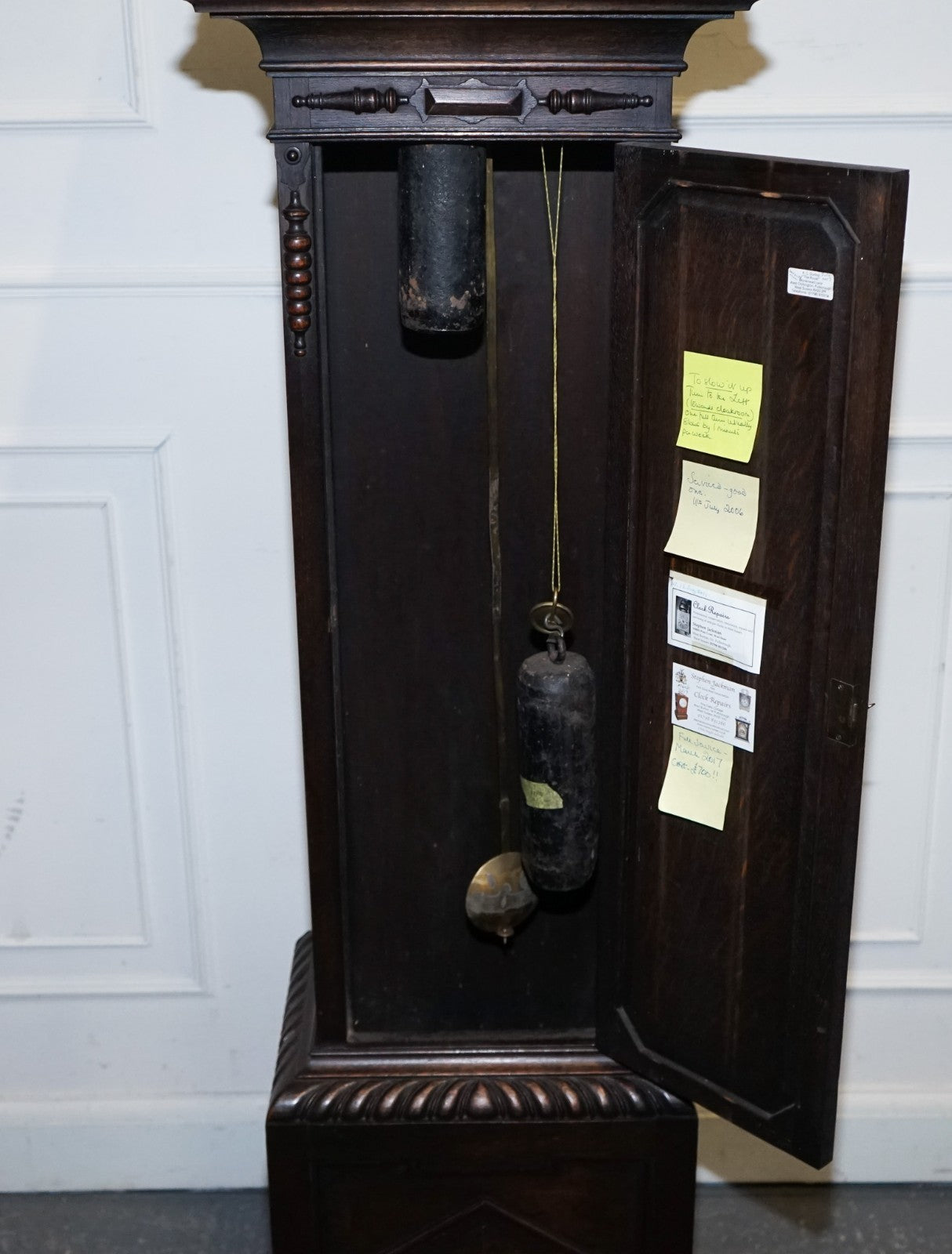 ANTIQUE ENGLISH ARTS & CRAFTS 8 DAY LONGCASE GRANDFATER CLOCK BY MAPLE LONDON