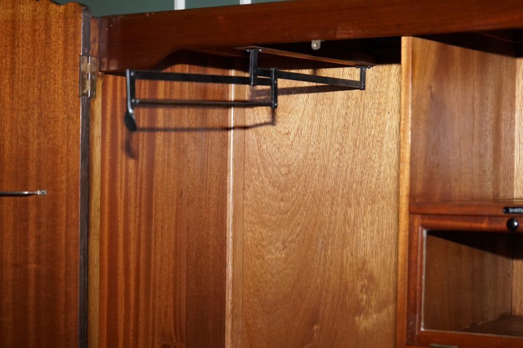 PETITE VINTAGE ART DECO OAK TWO DOOR WARDROBE