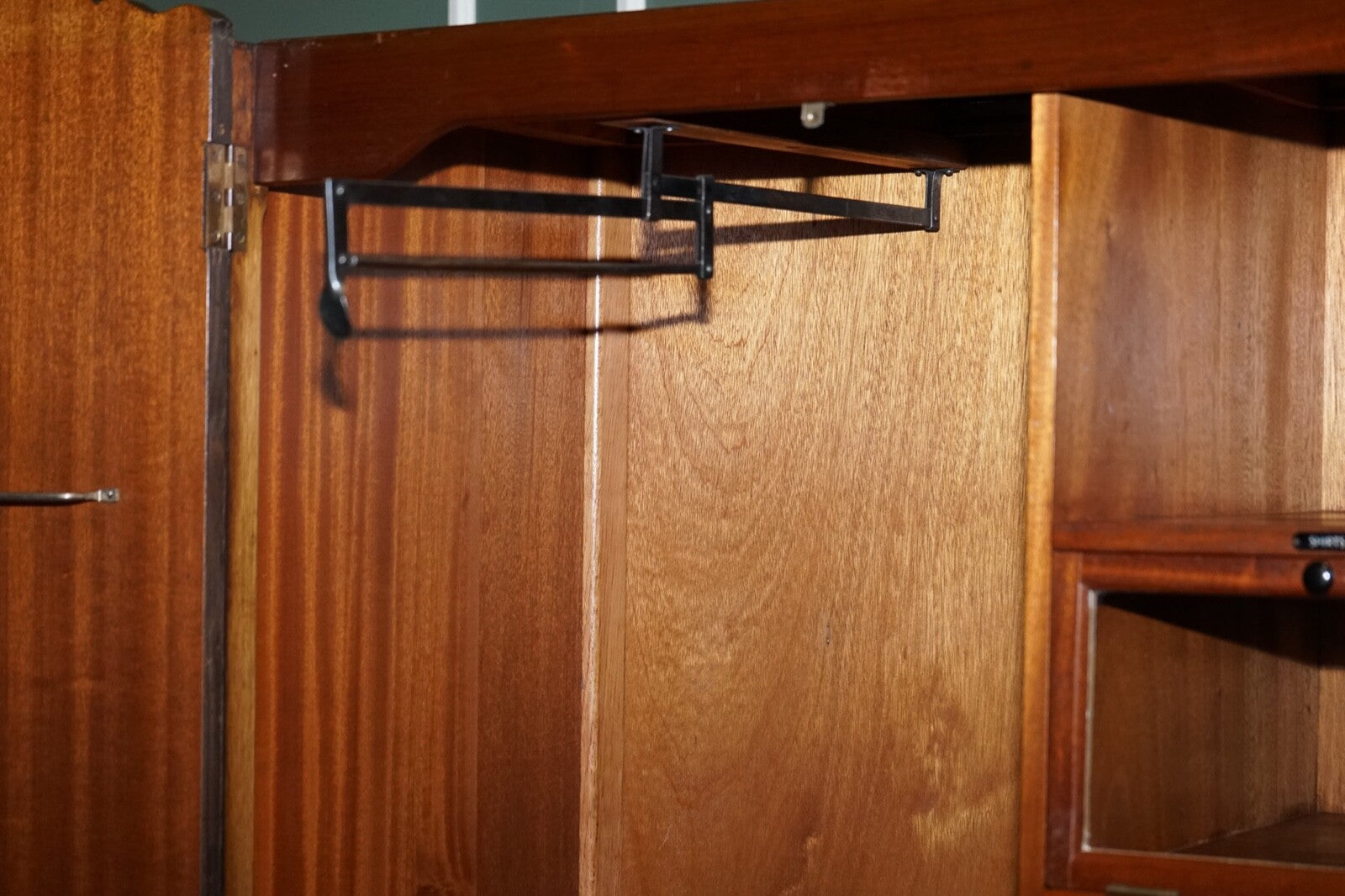 PETITE VINTAGE ART DECO OAK TWO DOOR WARDROBE