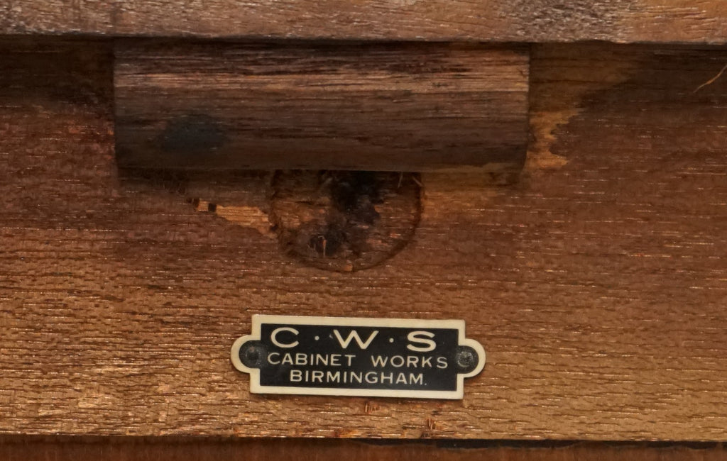 1930s ART DECO C.W.S CABINET WORKS DRESSING TABLE WITH MIRROR