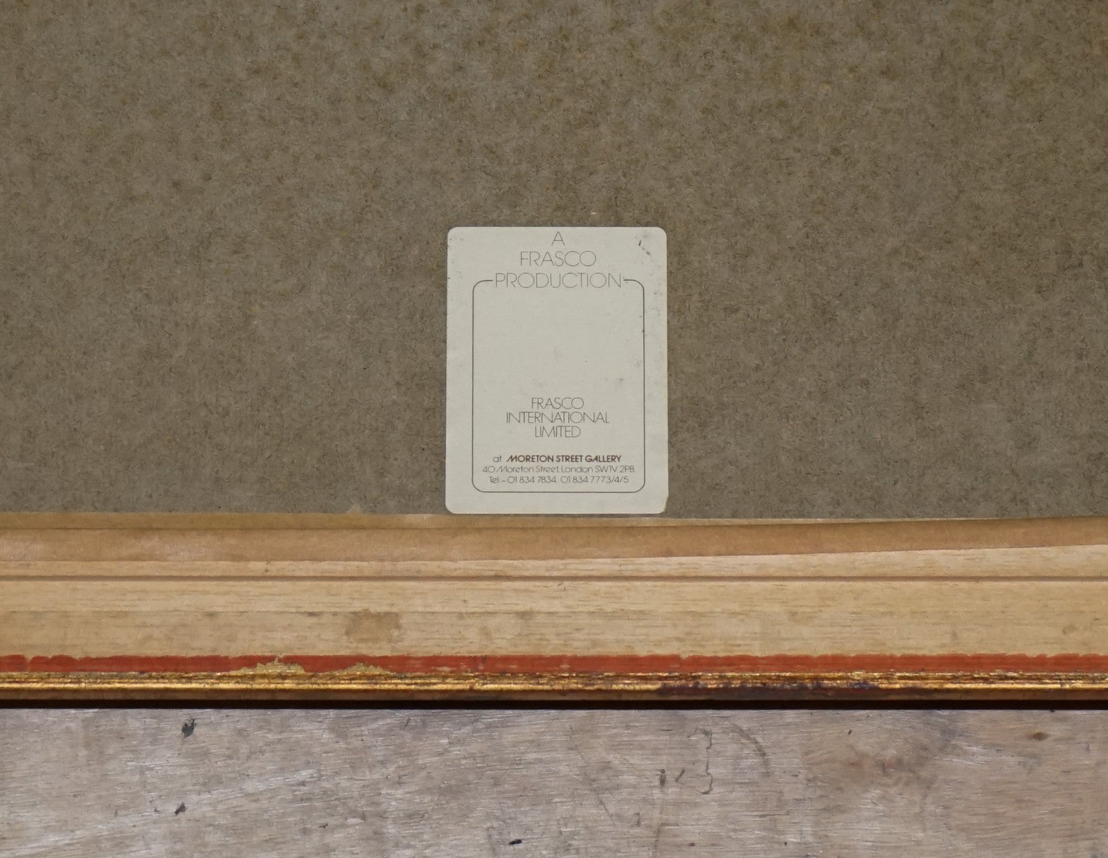 VINTAGE PRINT GILTED FRAME GENERAL JOHN R. FENWICK BY GILBERT STUART 71 X 61 CM