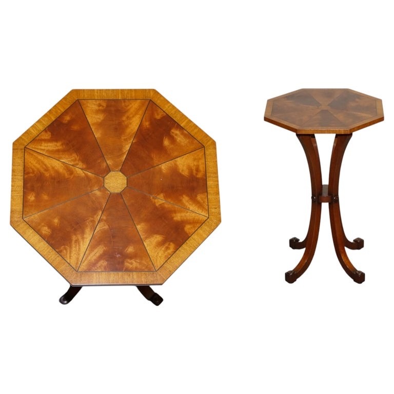 FINE VINTAGE ART DECO STYLE OCTAGONAL SIDE END WINE TABLE