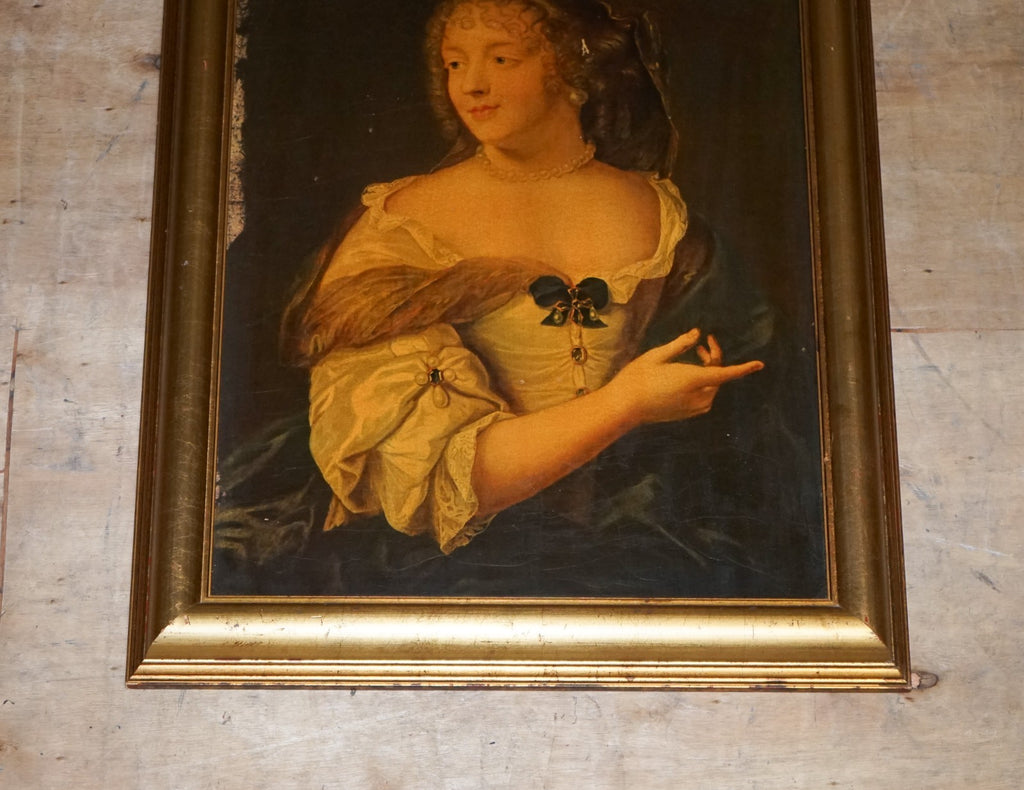 VINTAGE PRINT IN GILTED FRAME ''MADAME DE SÉVIGNÉ'' FRENCH ARISTOCRAT 86 X 56 CM
