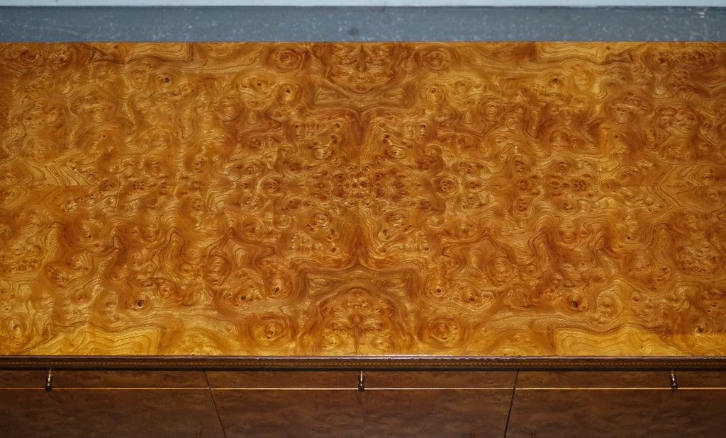 WARD BENNET BRICKEL ASSOCIATES RESTORED PAIR OF BURR WALNUT SIDEBOARDS