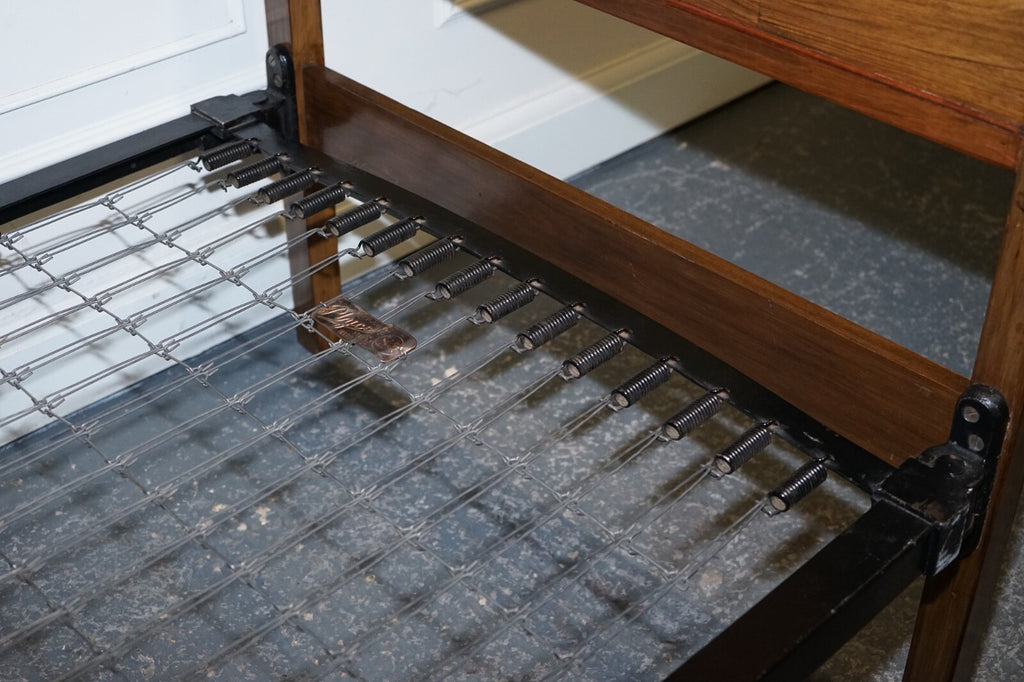 ART DECO BURR WALNUT DECORATIVE INLAID PANELS SINGLE BED (1/2)