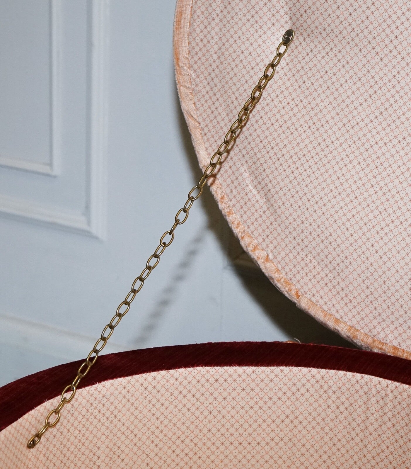 ANTIQUE VICTORIAN FABRIC OTTOMAN BLANKET BED END STORAGE BOX WITH TASSEL ACCENTS