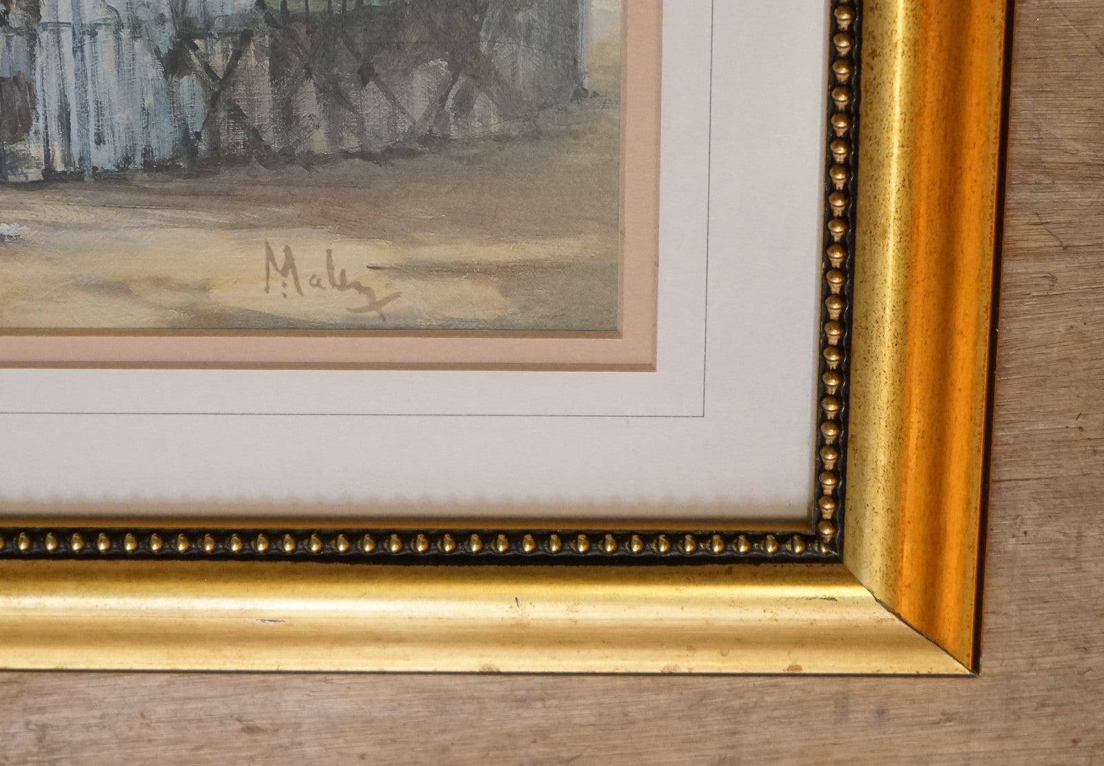 VINTAGE VICTORIAN STYLE PRINT ''SUMMER CAROUSEL'' BY ALAN MALEY 64 X 79 CM