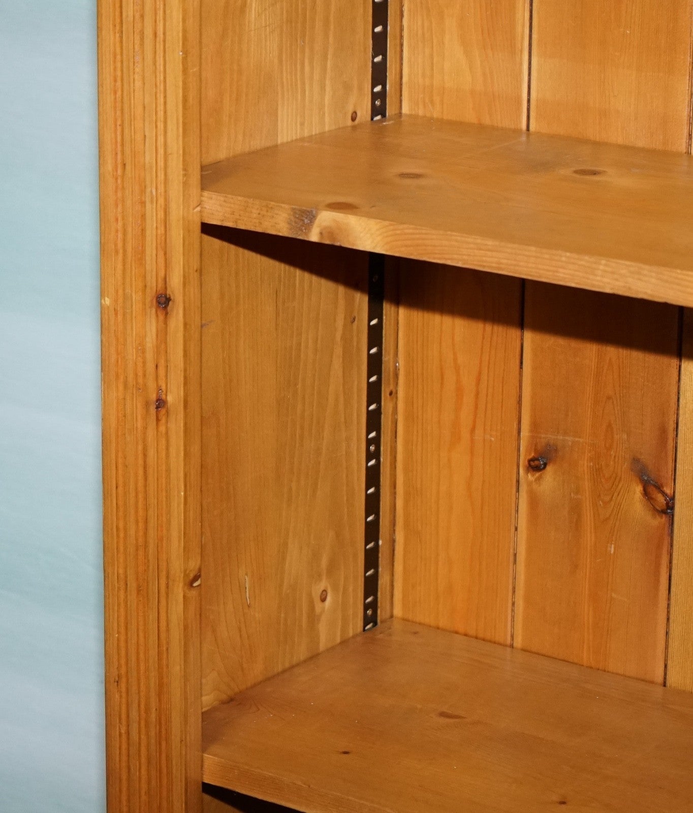 VINTAGE PINE OPEN BOOKCASE DISPLAY CABINET WiTH 5 SHELVES