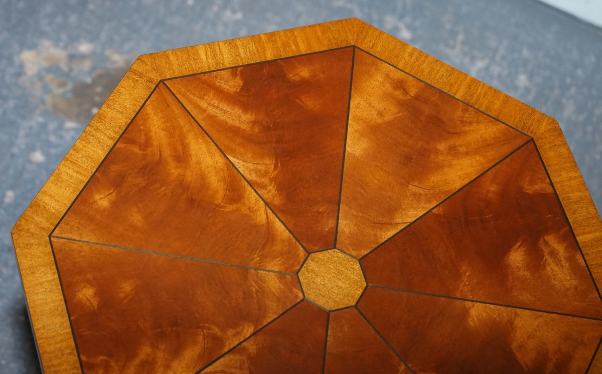 FINE VINTAGE ART DECO STYLE OCTAGONAL SIDE END WINE TABLE