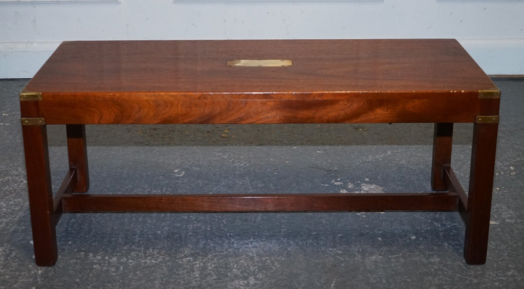 RESTORED VINTAGE HARRODS LONDON REH KENNEDY MILiTARY CAMPAIGN COFFEE TABLE