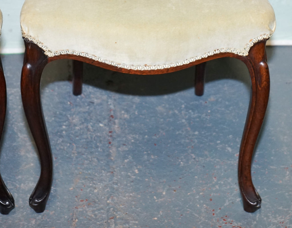 SET OF SIX CIRCA 1860 VICTORIAN BALLOON BACK DINNING CHAIRS