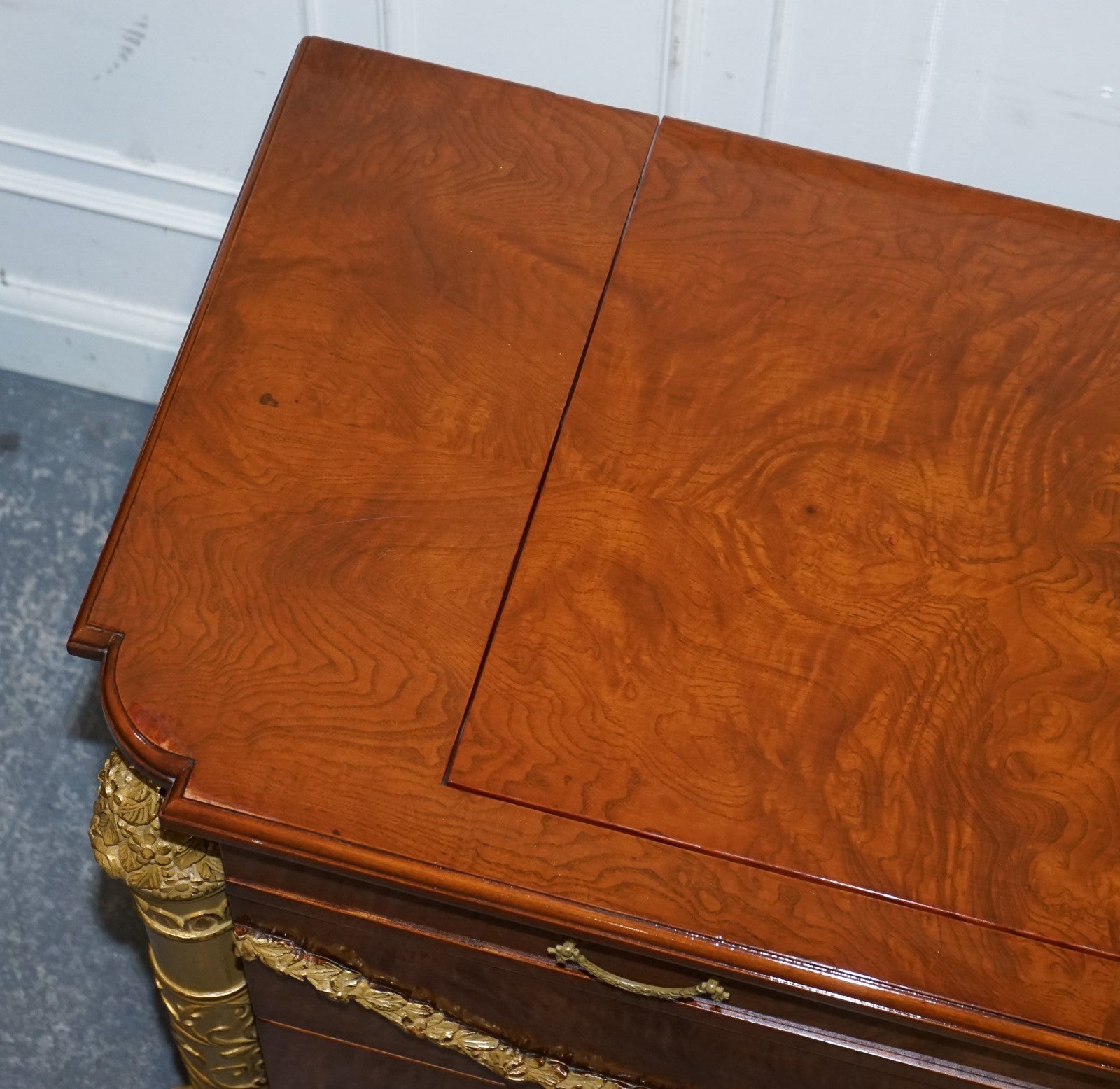 LARGE FAUX CHEST OF DRAWERS HIDDEN TV CABINET FRENCH EMPIRE STYLE
