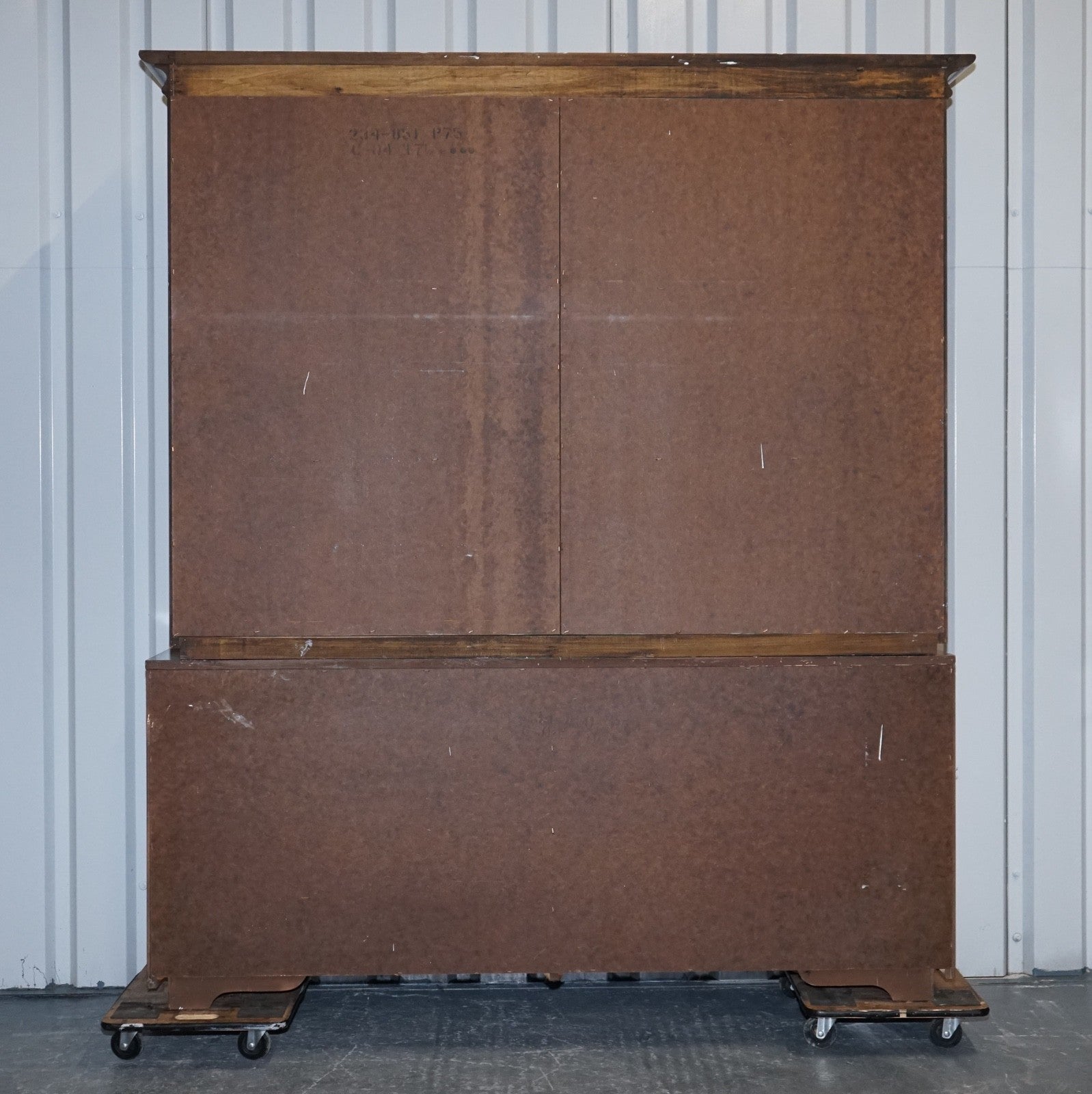 VINTAGE AMERICAN FAUX BAMBOO STYLE DISPLAY CABINET BOOKCASE BY BURLINGTON