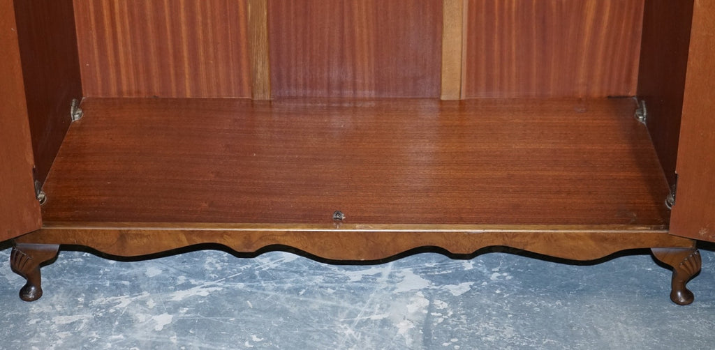 ART DECO STYLE ENGLISH WALNUT DOUBLE DOOR WARDROBE MADE BY DILLON, ENGLAND