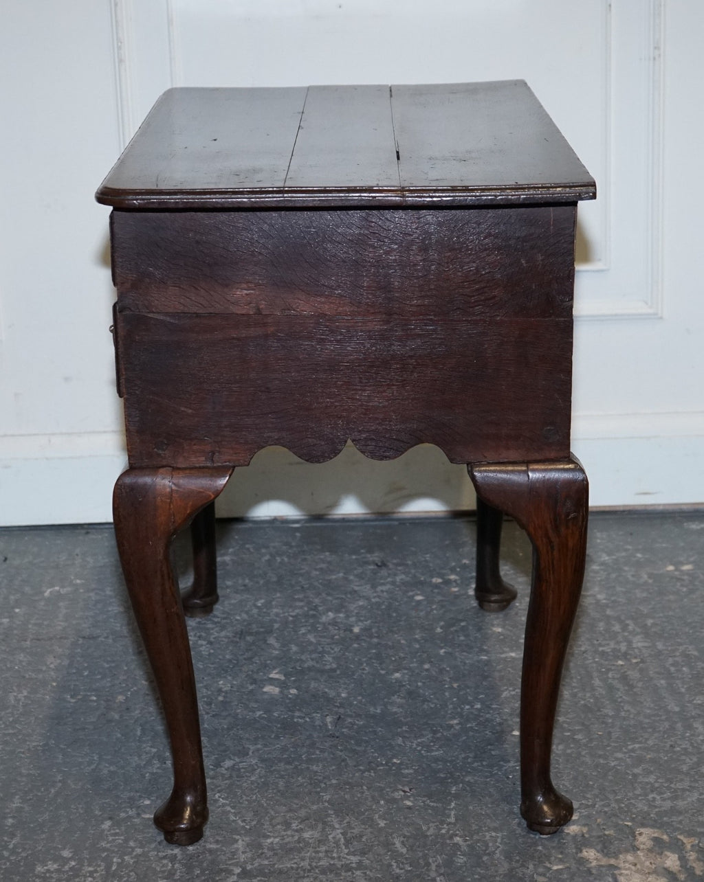 ANTIQUE 18TH CENTRY ENGLISH GEORGIAN GEORGE II OAK SMALL DESK NIGHTSTAND LOWBOY