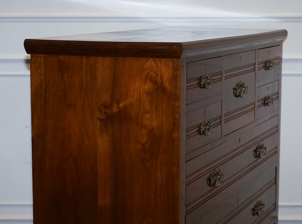 ANTIQUE 1904 ARTS & CRAFTS PERIOD CHEST OF DRAWERS MADE BY HARRIS LEBUS