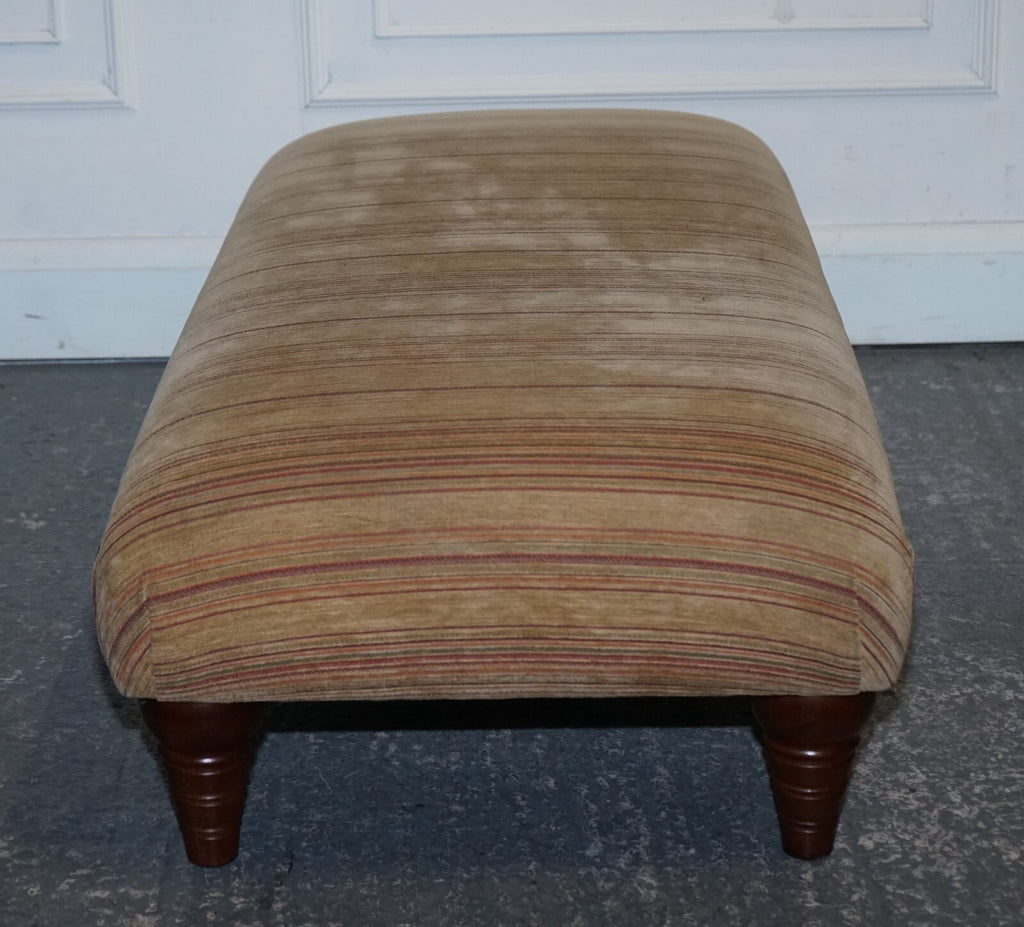 VINTAGE PARKER KNOLL FABRIC FOOTSTOOL OTTOMAN MATCHING SOFA AVAILABLE