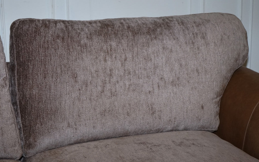 VINTAGE ALEXANDER & JAMES BLAKE 3 SEATER LEATHER & FABRIC SOFA RRP £2,240