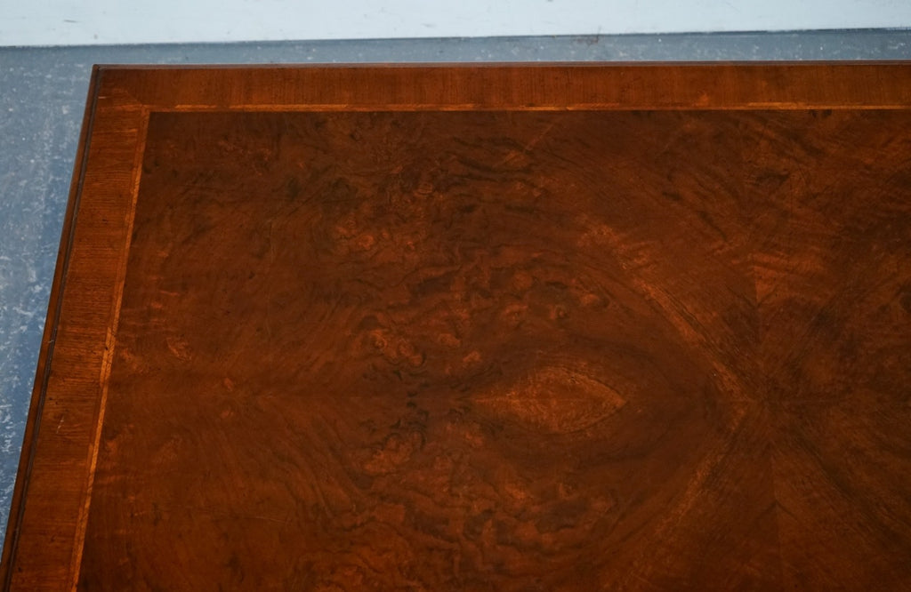 LARGE GEORGIAN STYLE BURR WALNUT COFFEE TABLE BY BRIGHTS OF NETTLEBED LONDON