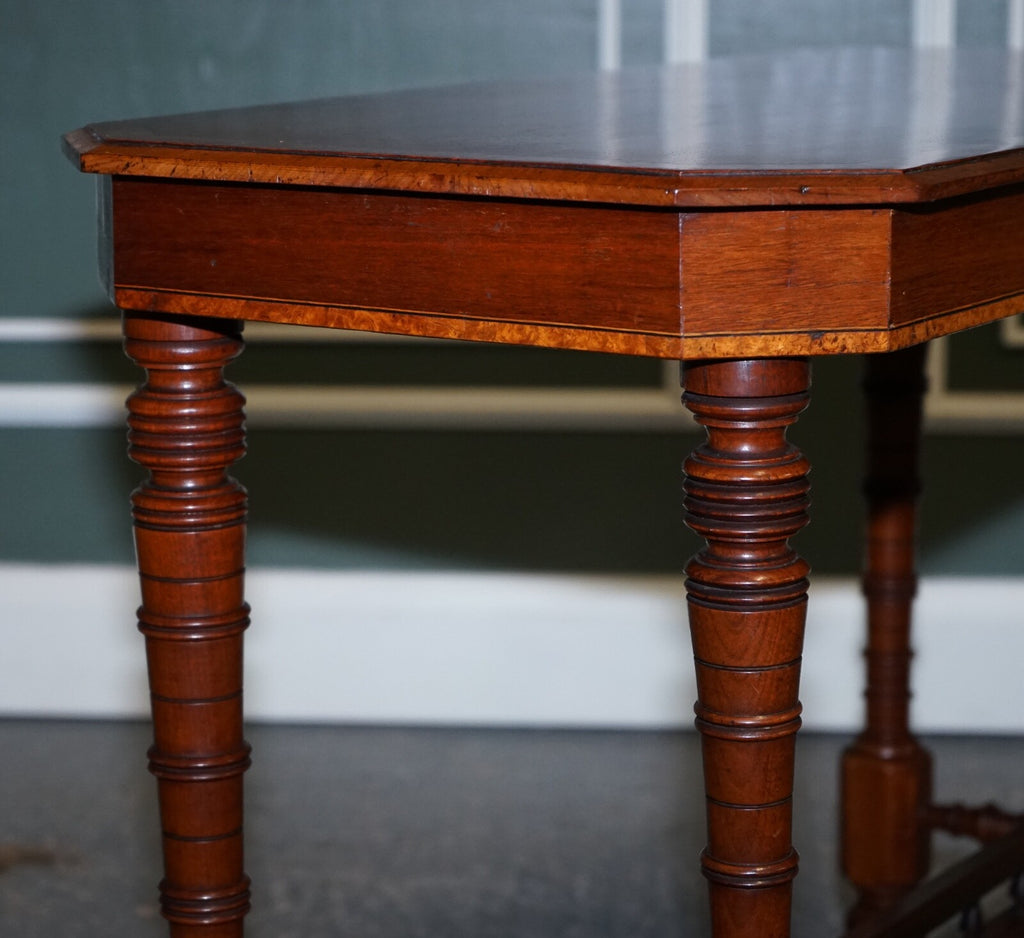 RESTORED VICTORiAN CARVED WALNUT WHATNOT CONSOLE TABLE