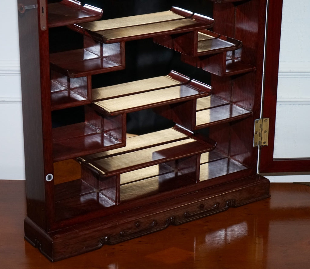 ASIAN ORIENTAL CHINESE STANDING OR HANGING WALL MOUNT DISPLAY CABINET