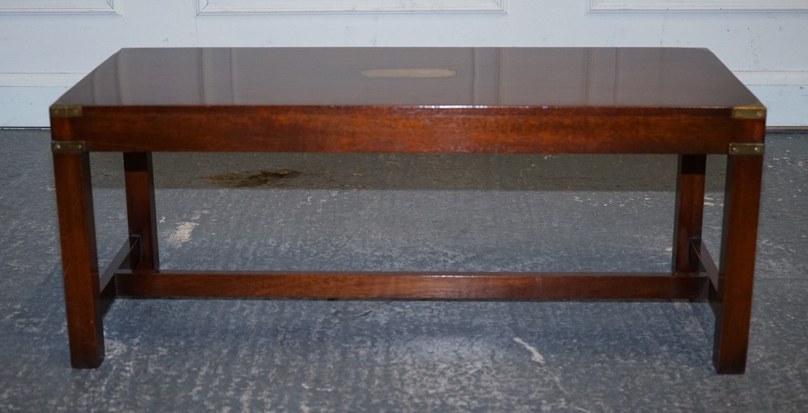 RESTORED VINTAGE HARRODS REH KENNEDY MILiTARY CAMPAIGN COFFEE TABLE