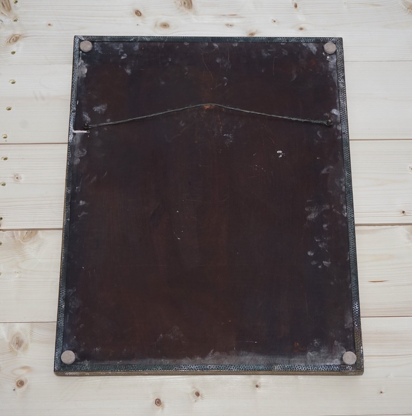 ANTIQUE NEOCLASSICAL STYLE BRASS SHELLS & BLEEDING HEARTS BEVELLED MiRROR