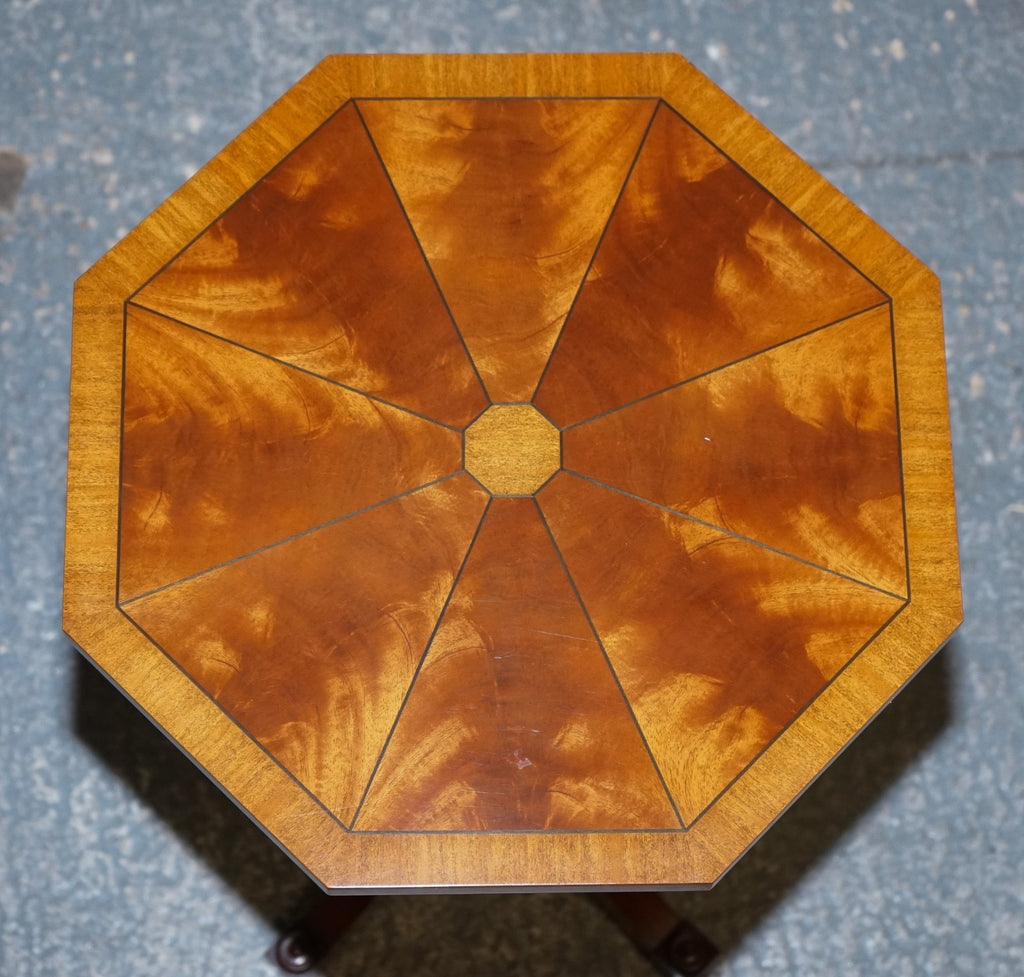 FINE VINTAGE ART DECO STYLE OCTAGONAL SIDE END WINE TABLE