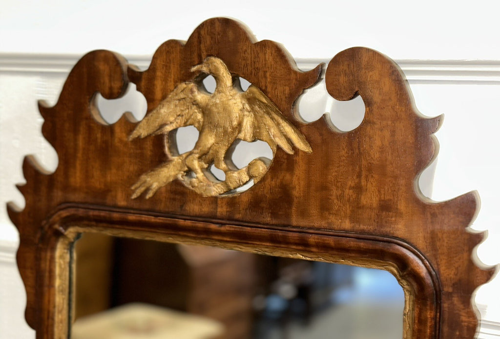 GEORGIAN CIRCA 1760 THOMAS CHIPPENDALE PHOENIX GILTWOOD MIRROR