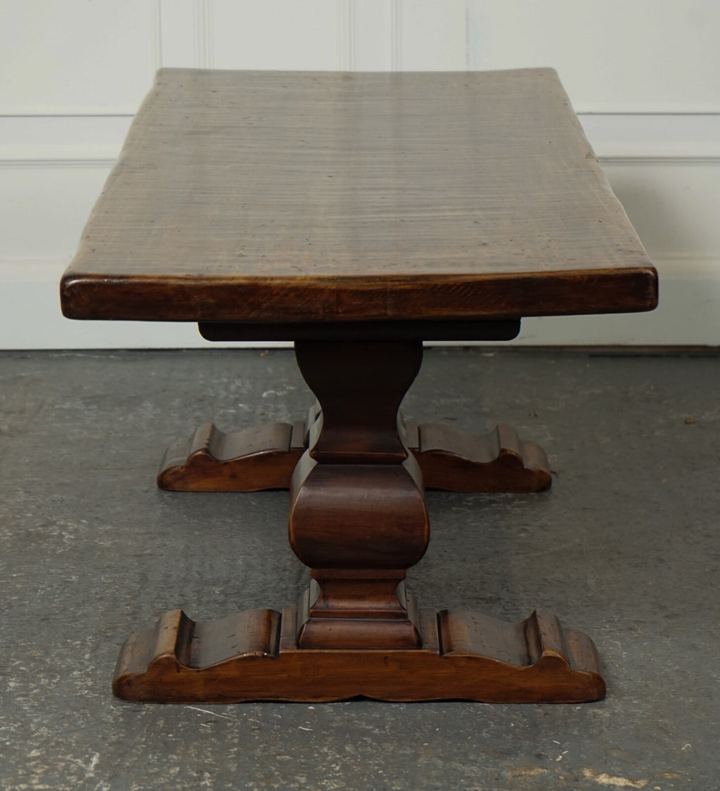 VINTAGE REFECTORY ROBERT MOUSEMAN THOMPSON STYLE DAZED OAK COFFEE TABLE J1