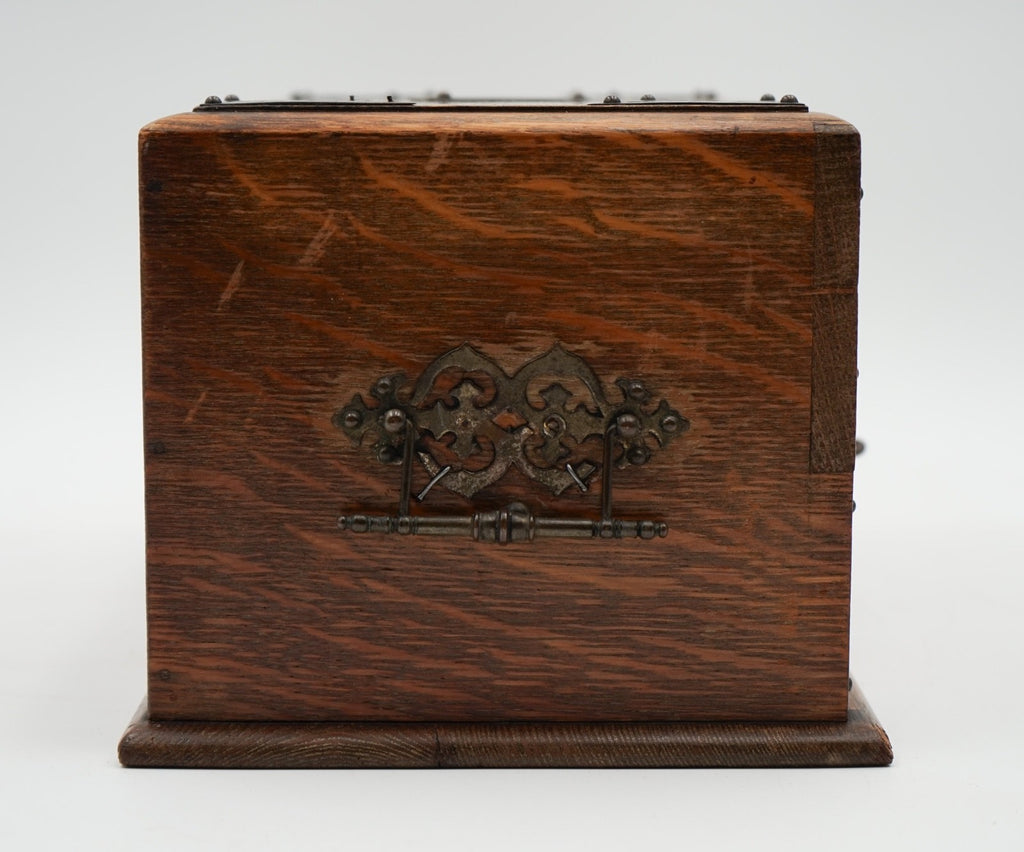 ANTIQUE ASIAN ORIENTAL MAHJONG SET OF 148 TILES IN EDWARDIAN OAK BOX