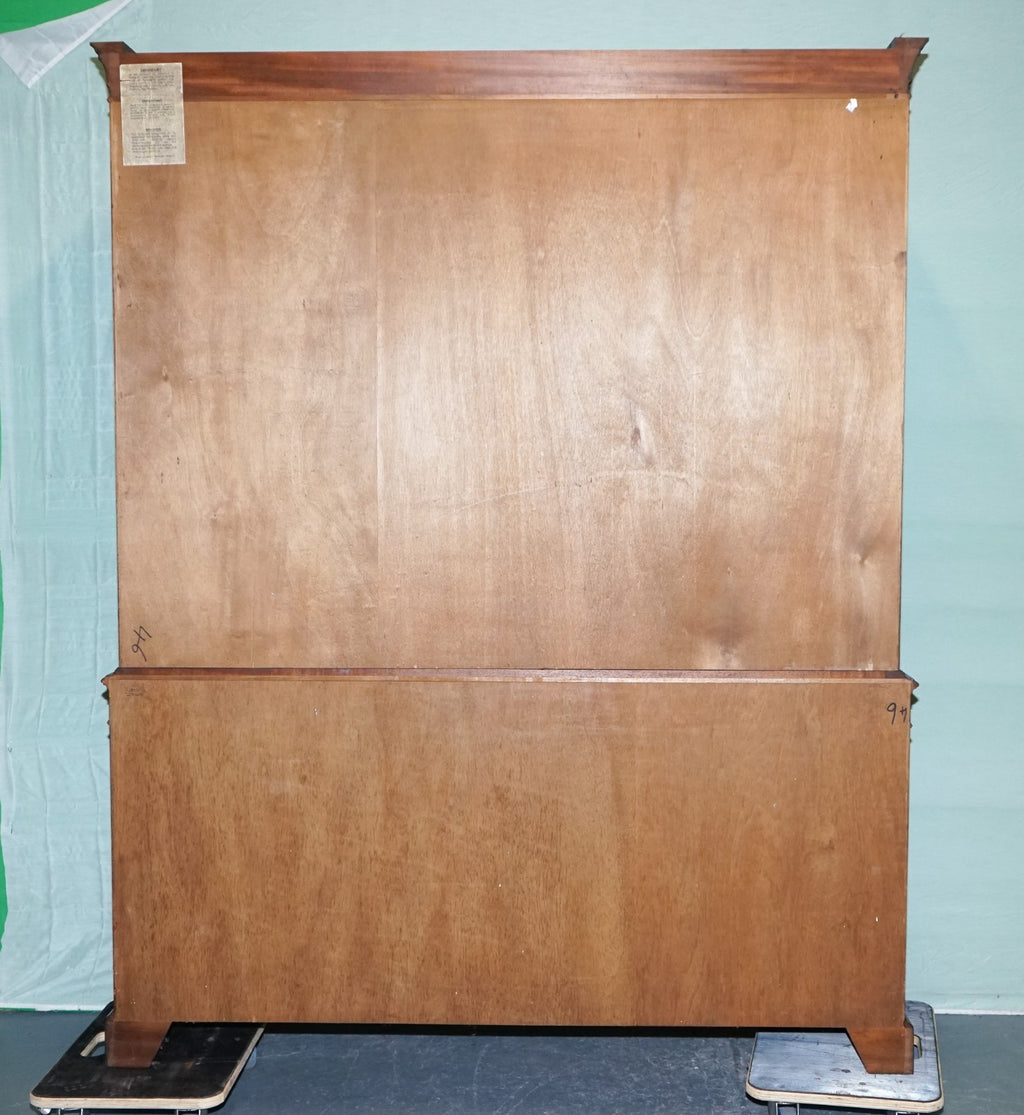 ViNTAGE BEVAN FUNNELL HARDWOOD BREAKFRONT BOOKCASE DISPLAY CABINET