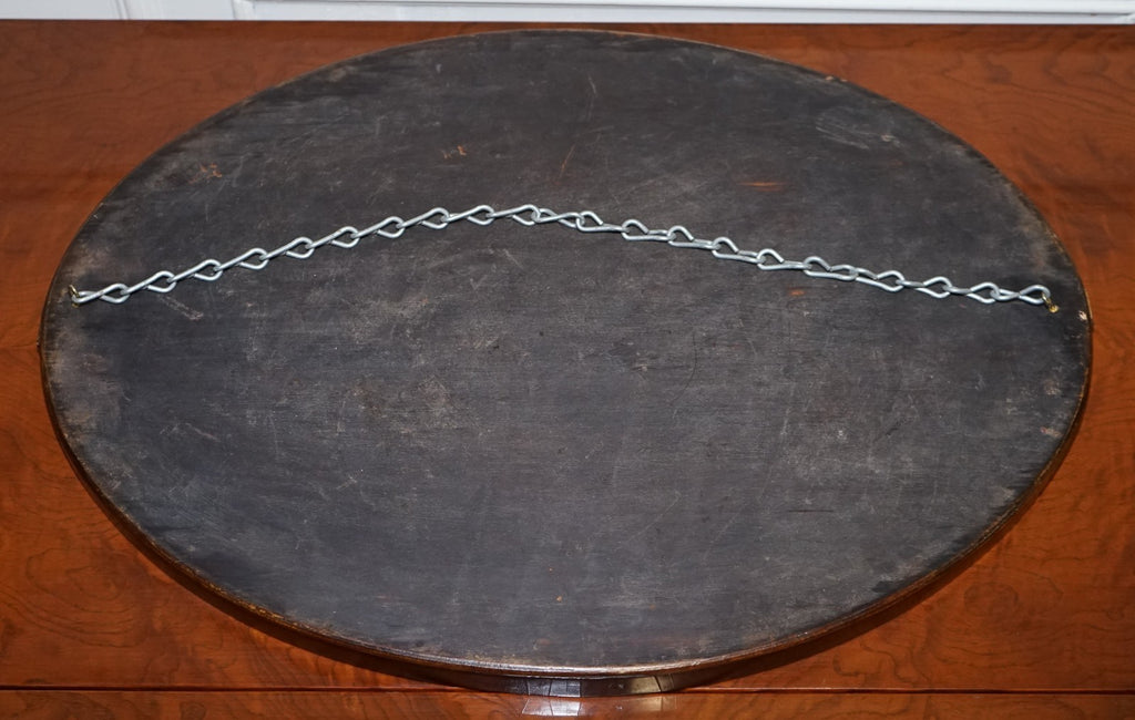 ANTIQUE CIRCA 1910 EDWARDIAN OVAL WALL BEVELED MIRROR