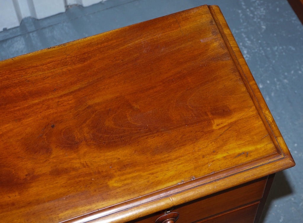LARGE EARLY VICTORIAN CHEST OF DRAWERS WITH ORIGINAL KNOBS AND LOCKS