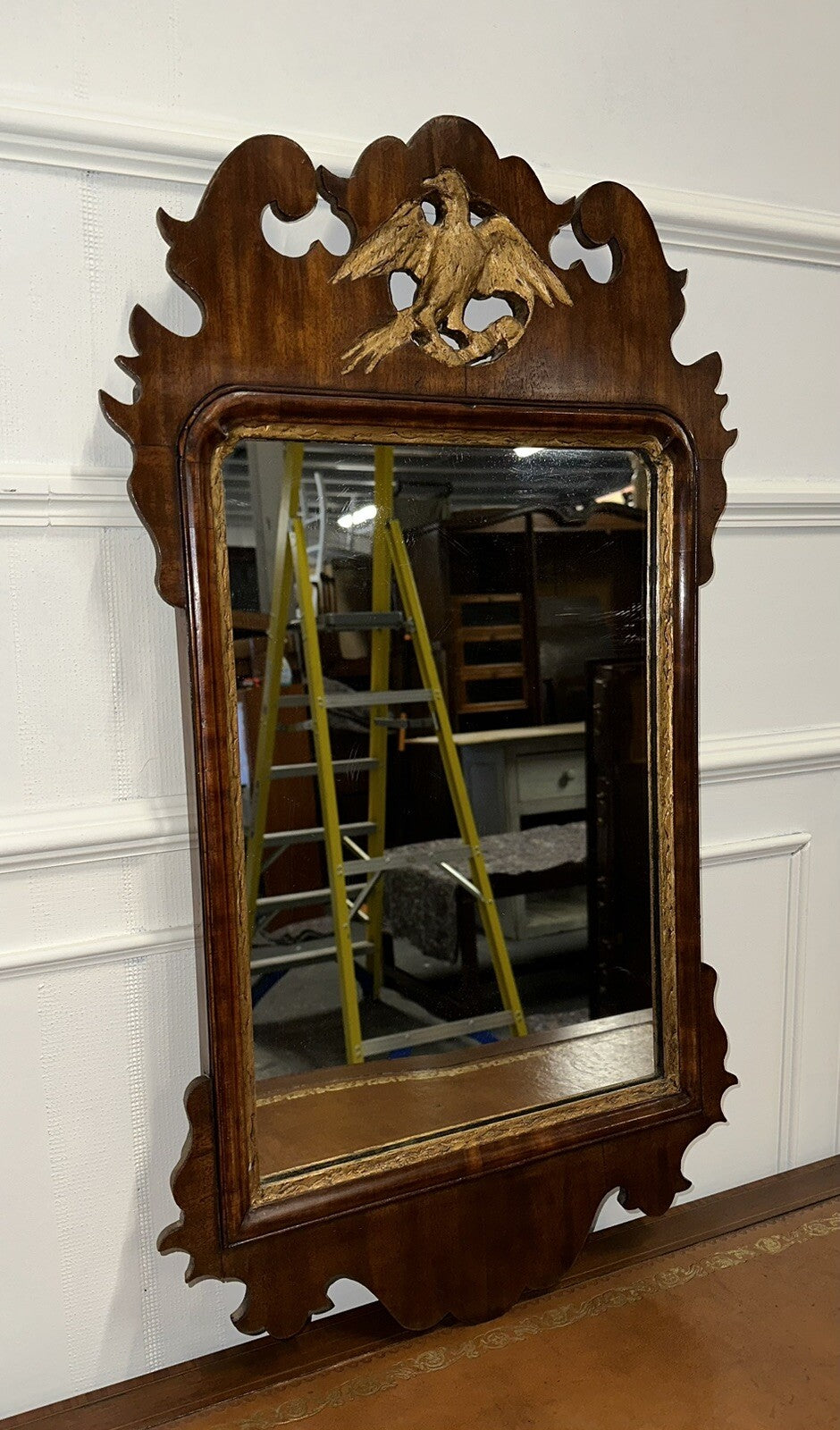 GEORGIAN CIRCA 1760 THOMAS CHIPPENDALE PHOENIX GILTWOOD MIRROR
