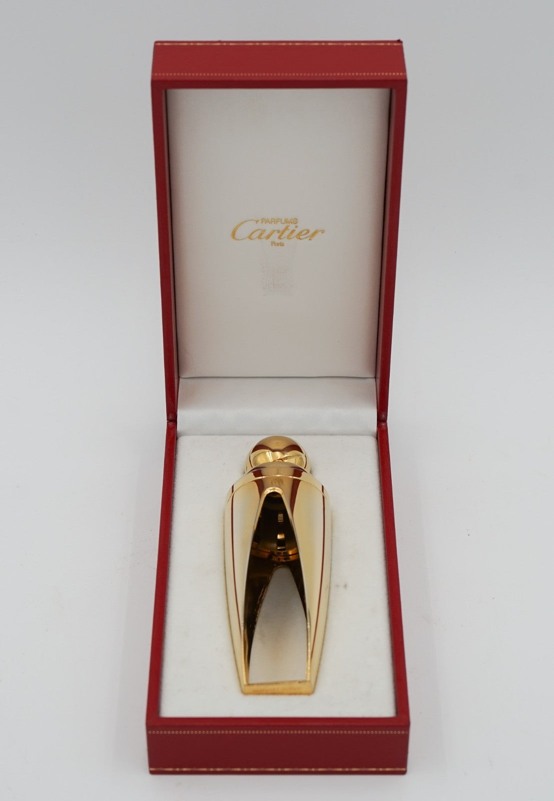 CARTIER LUXURY GOLD ATOMISER PARFUM FLACON “EAU DE PARFUM” BOXED DECORATiVE