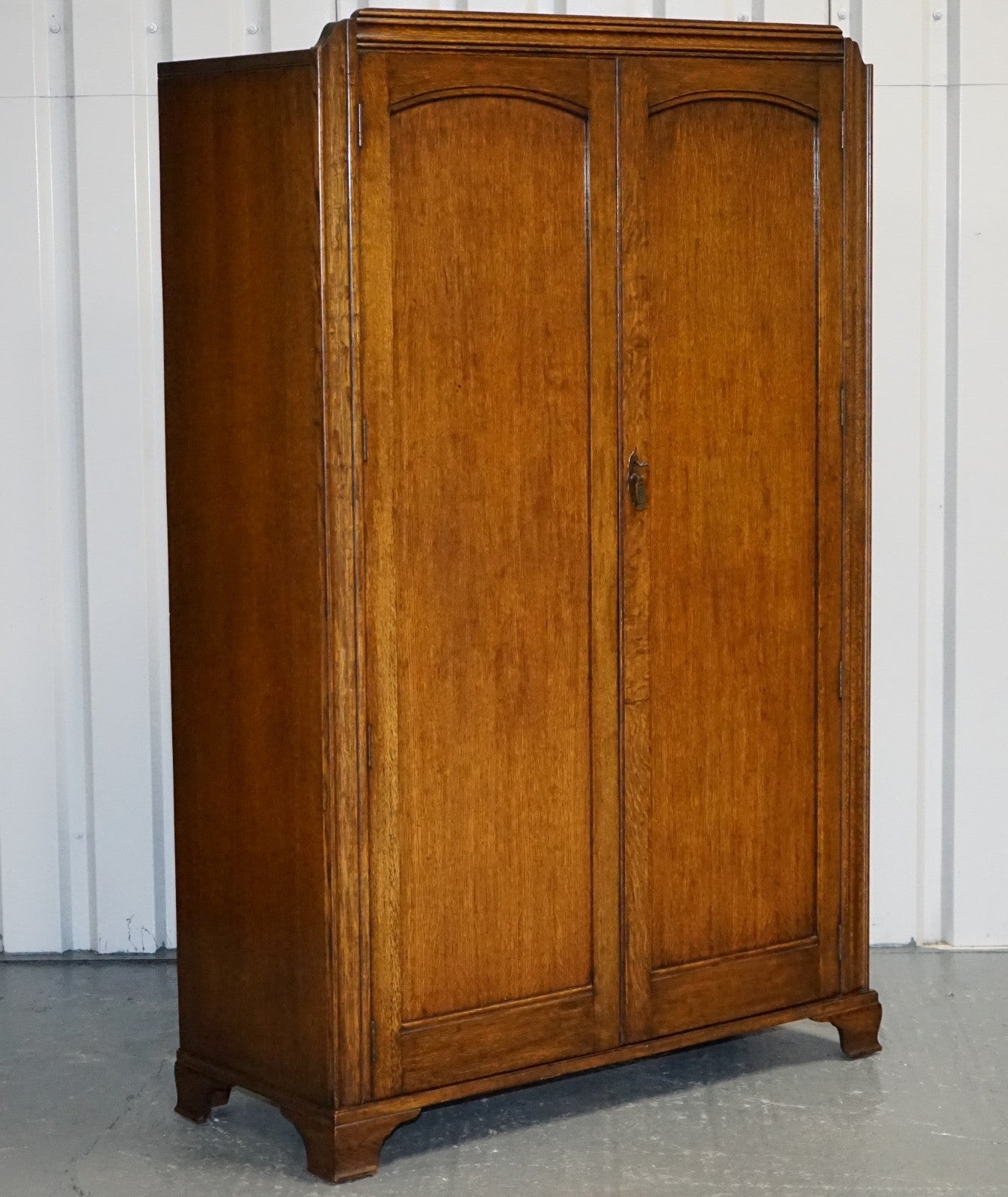 ANTIQUE ENGLISH OAK TWO DOOR WARDROBE