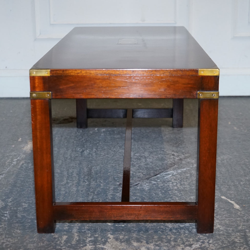 RESTORED VINTAGE HARRODS REH KENNEDY MILiTARY CAMPAIGN COFFEE TABLE