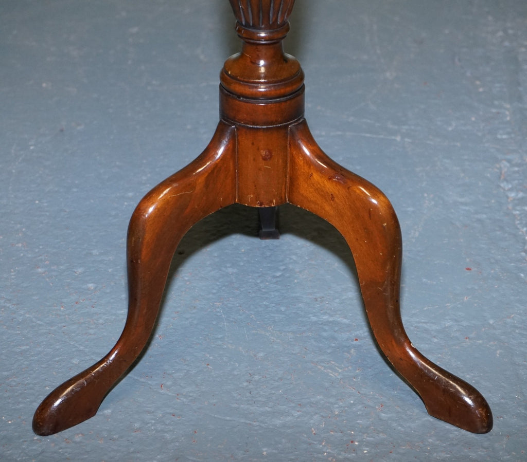 ANTIQUE HARDWOOD TRIPOD PEDESTAL PLANT TABLE STAND HAND TURNED COLUMN