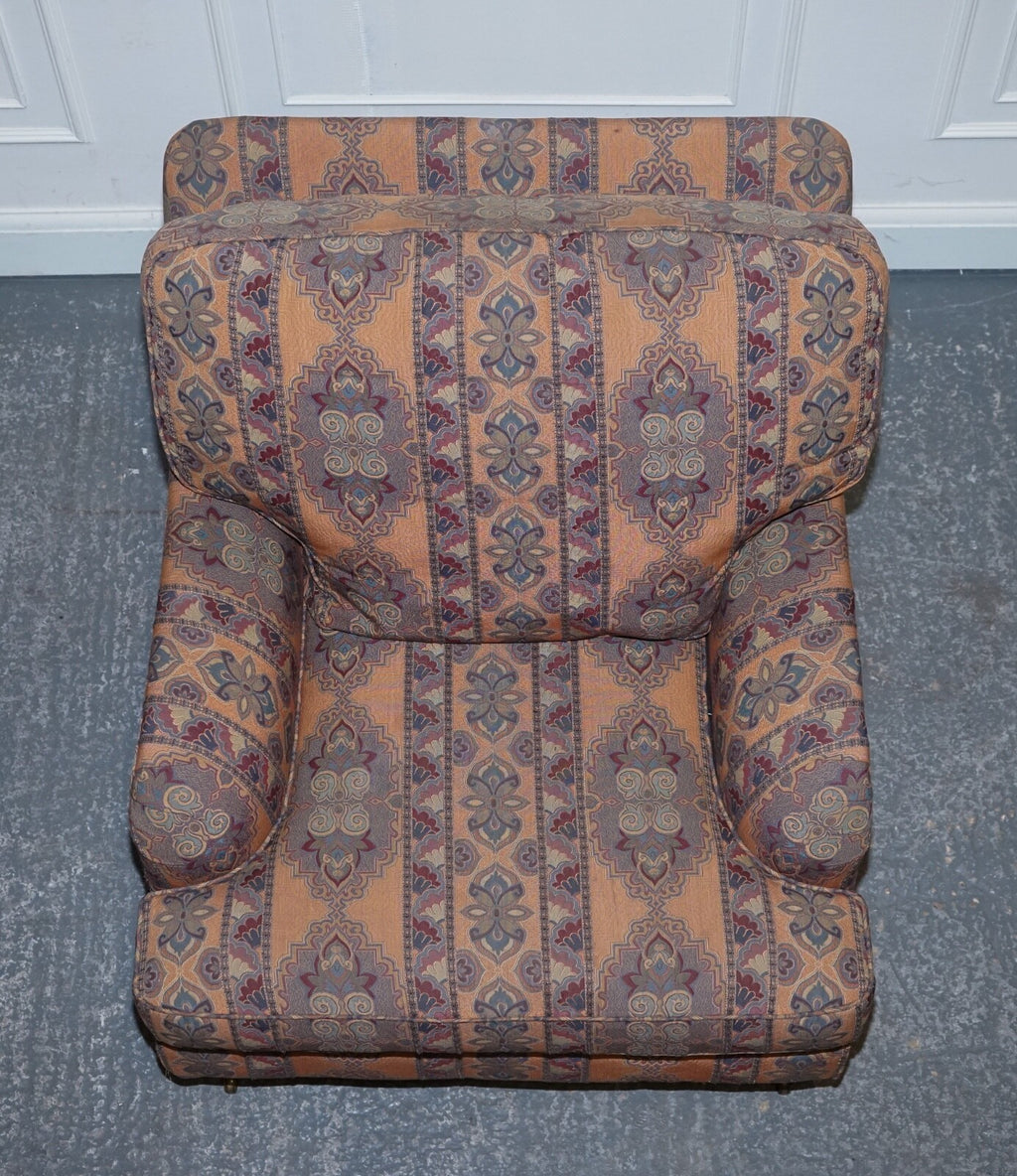 LOVELY MULTIYORK COUNTRYHOUSE REMOVABLE FABRIC HOWARD ARM STYLE LOUNGE ARMCHAIR