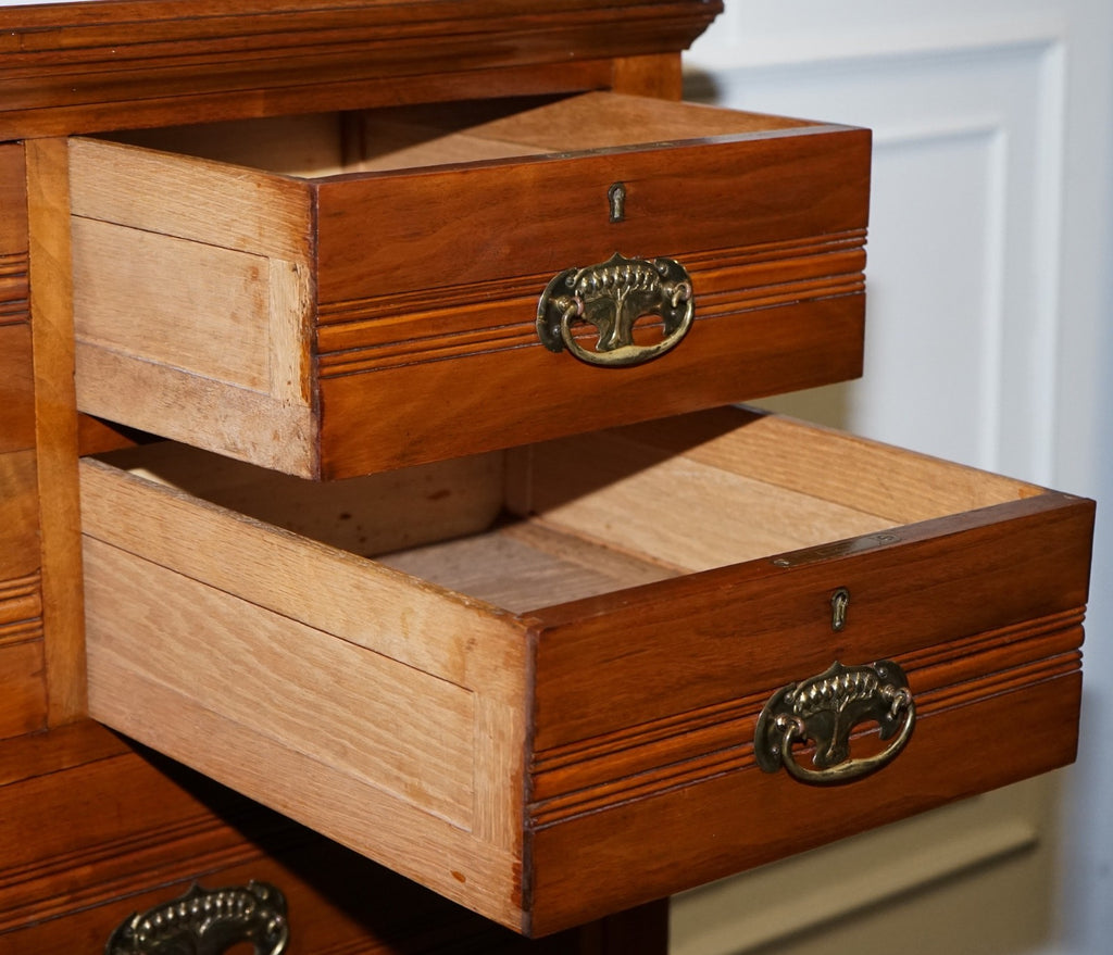ANTIQUE 1904 ARTS & CRAFTS PERIOD CHEST OF DRAWERS MADE BY HARRIS LEBUS
