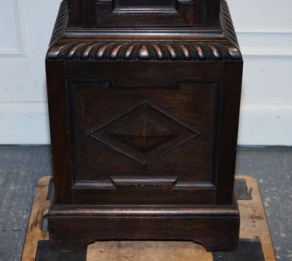 ANTIQUE ENGLISH ARTS & CRAFTS 8 DAY LONGCASE GRANDFATER CLOCK BY MAPLE LONDON