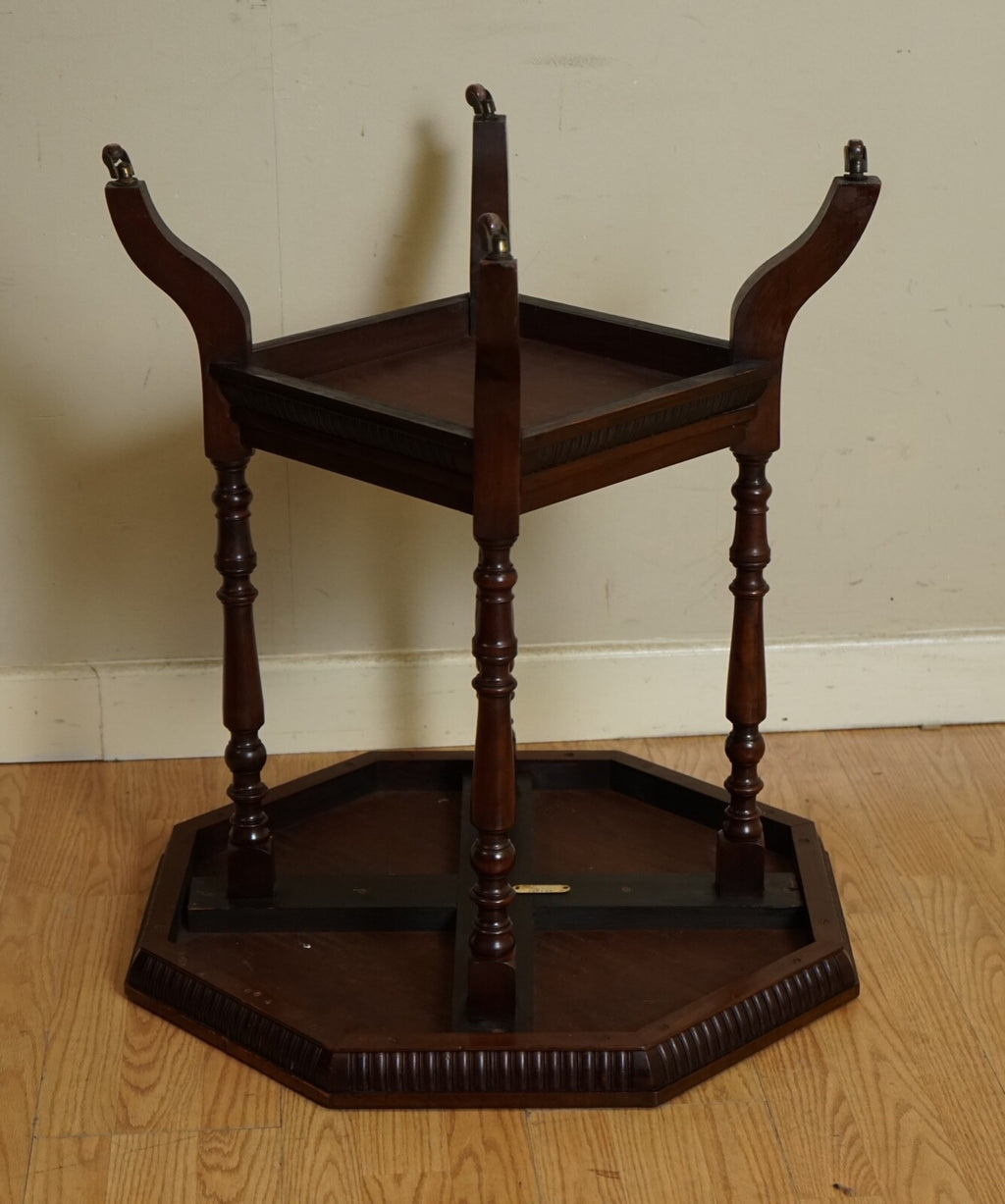 JAMES SCHOOLBRED ANTIQUE ARTS & CRAFTS OCTAGONAL OCCASIONAL SIDE END TABLE