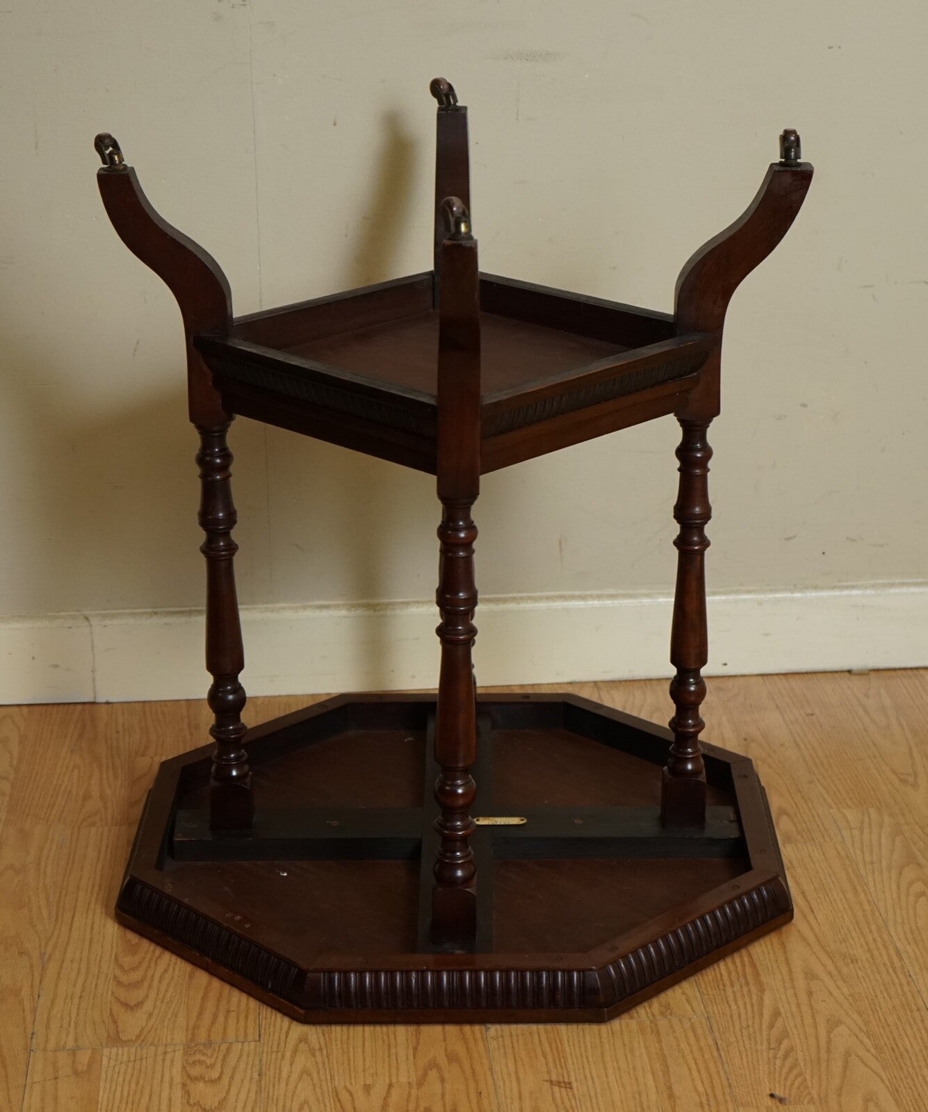 JAMES SCHOOLBRED ANTIQUE ARTS & CRAFTS OCTAGONAL OCCASIONAL SIDE END TABLE