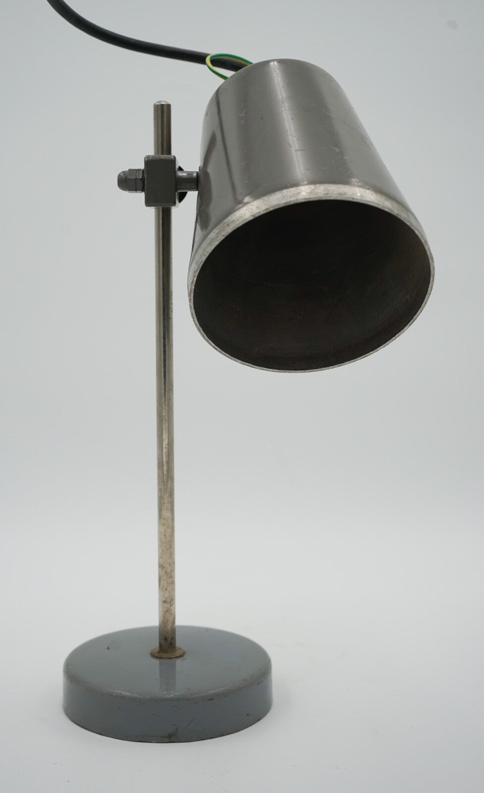 1940'S ENGLISH SALVAGED LABORATORY SCHOOL TABLE ADJUSTABLE LIGHT 002